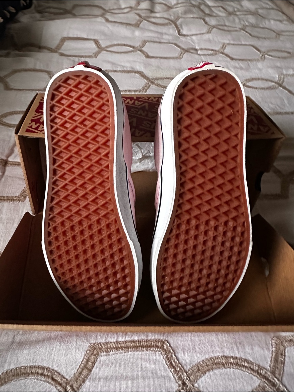 Vans Pink Canvas Slip-On Loafers - Picture 2 of 4